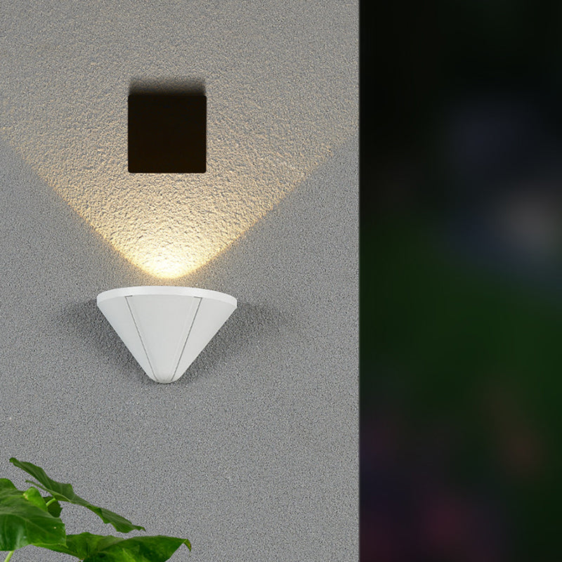 Single Modernism White/Black Wall Mounted Sconce Statement LED Wall Light