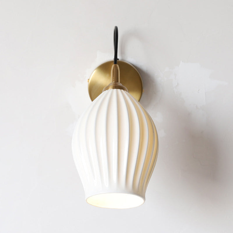 Modern Single Chrome/Golden Wall Mounted Sconce Shaded Wall Light