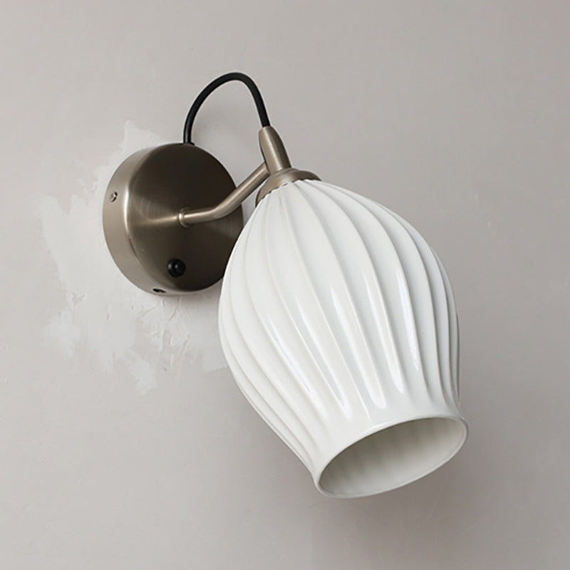 Modern Single Chrome/Golden Wall Mounted Sconce Shaded Wall Light
