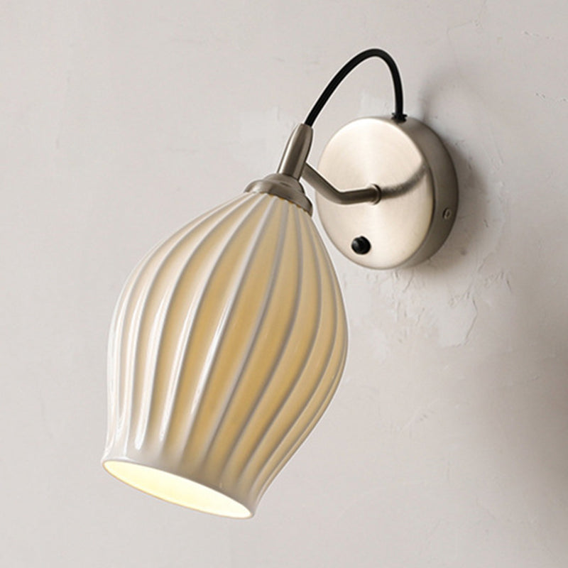 Modern Single Chrome/Golden Wall Mounted Sconce Shaded Wall Light