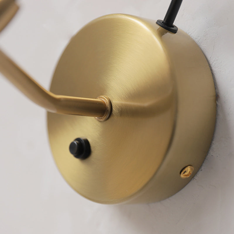 Modern Single Chrome/Golden Wall Mounted Sconce Shaded Wall Light