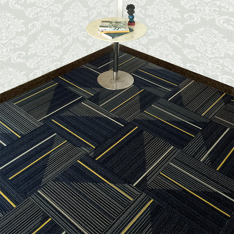 Dark Color Level Loop Carpet Tile Non-Skid Self Adhesive Indoor Office Carpet Tiles