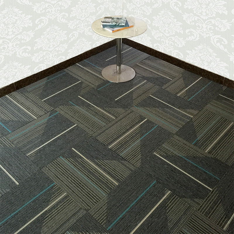 Dark Color Level Loop Carpet Tile Non-Skid Self Adhesive Indoor Office Carpet Tiles