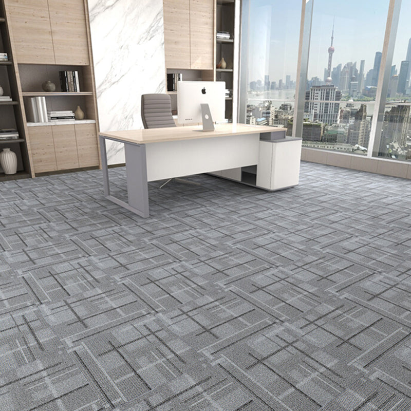 Indoor Level Loop Carpet Tile Dark Color Fade Resistant Loose Lay Carpet Tiles