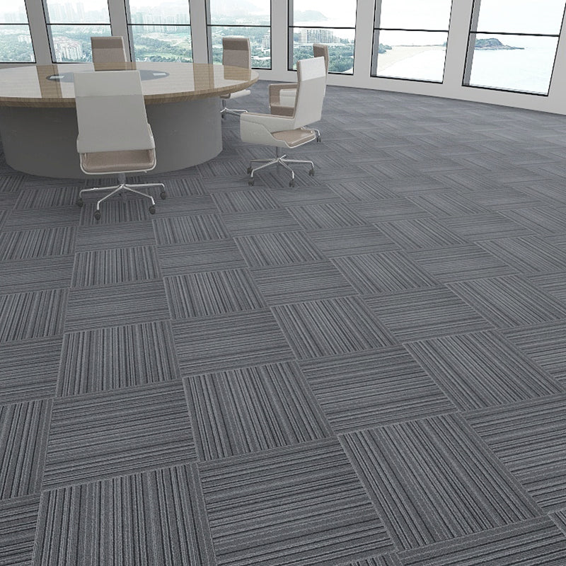 Indoor Level Loop Carpet Tile Dark Color Fade Resistant Loose Lay Carpet Tiles