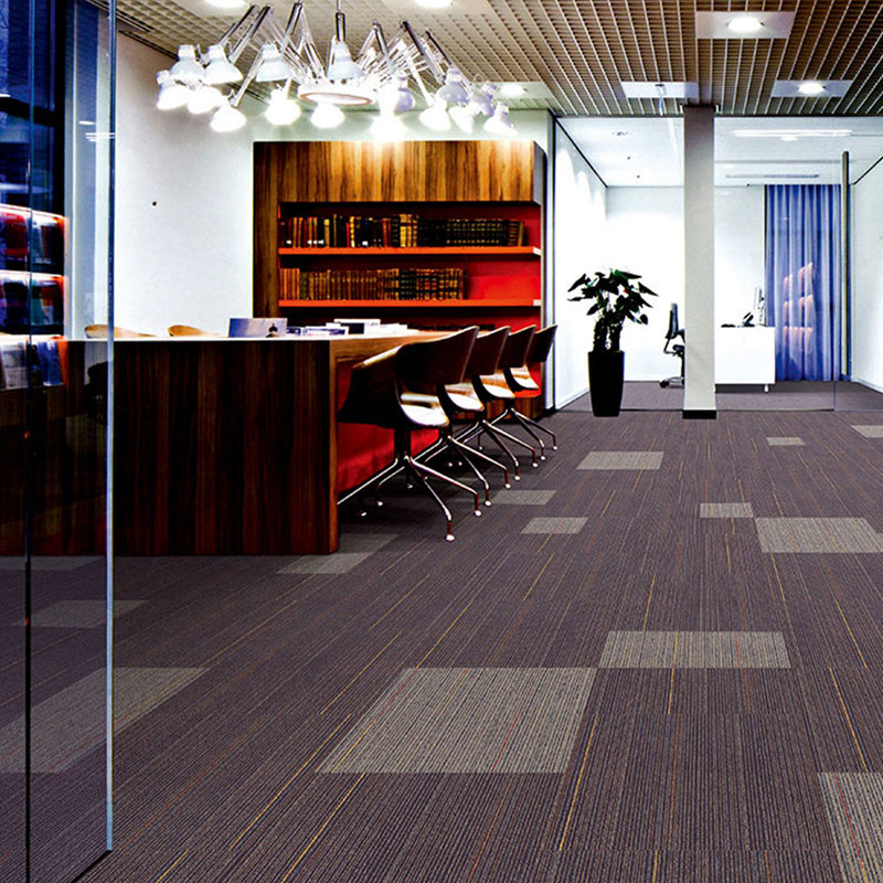 Indoor Level Loop Carpet Tile Dark Color Fade Resistant Loose Lay Carpet Tiles