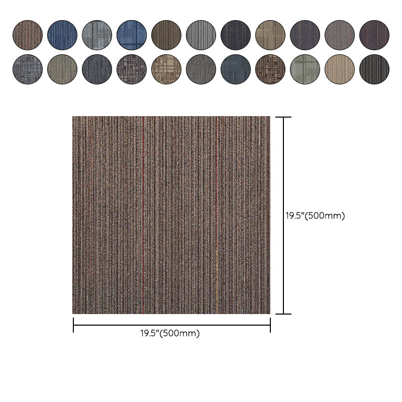 Indoor Level Loop Carpet Tile Dark Color Fade Resistant Loose Lay Carpet Tiles