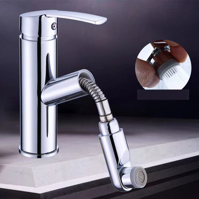 Contemporary Vessel Faucet Pull-out Faucet with One Lever Handle
