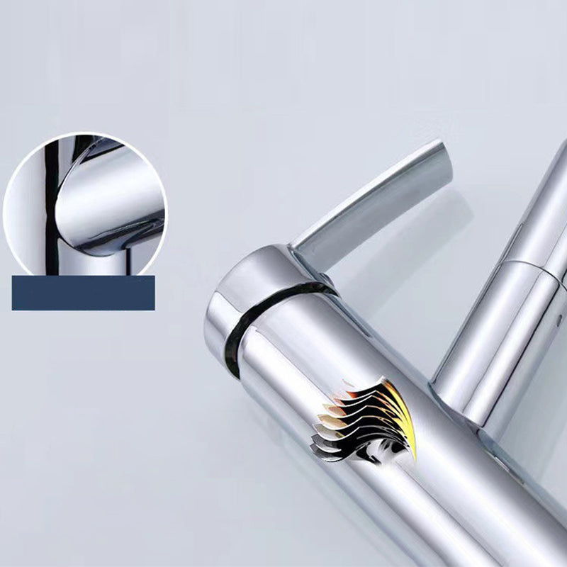 Contemporary Vessel Faucet Pull-out Faucet with One Lever Handle