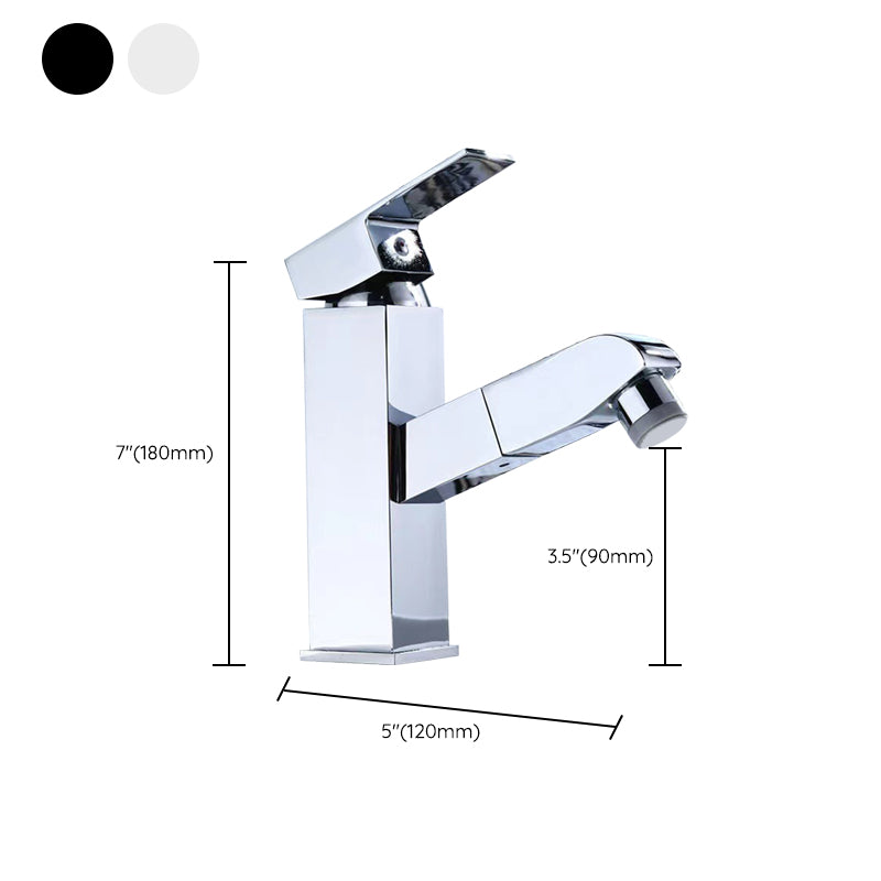 Contemporary Vessel Faucet Pull-out Faucet with One Lever Handle