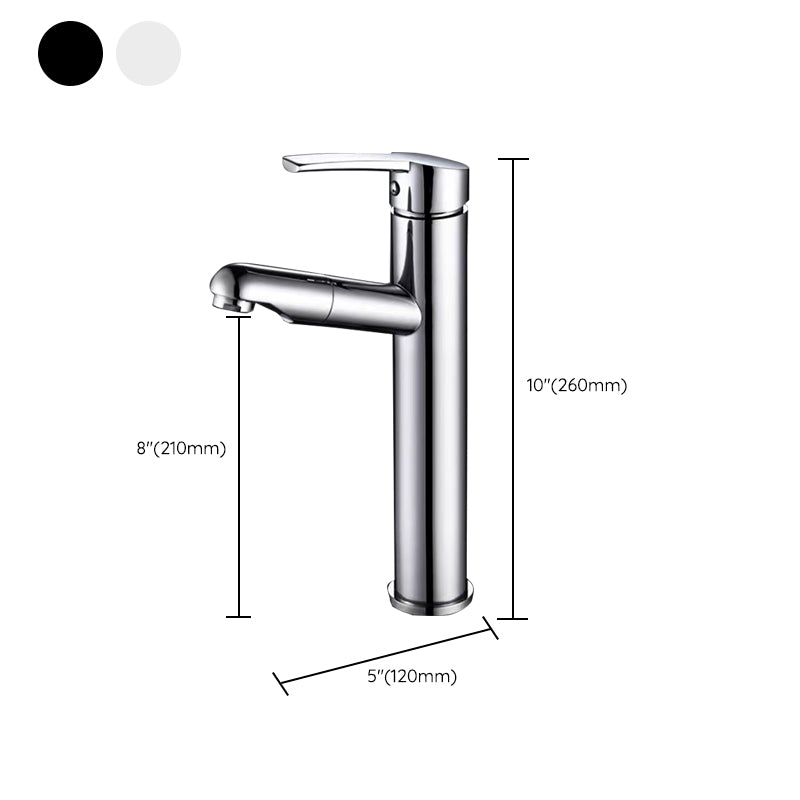 Contemporary Vessel Faucet Pull-out Faucet with One Lever Handle