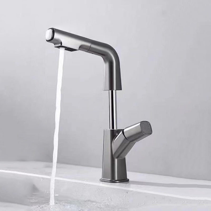 Pull-out 1 Hole Bathroom Faucet with Water Hose Vessel Faucet