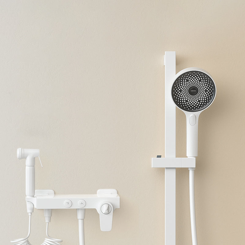 Shower System Massage Jet Round Handheld Shower Head Wall Mounted Shower Trim