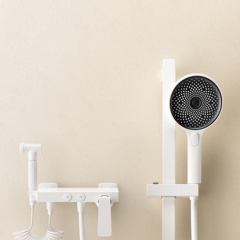 Shower System Massage Jet Round Handheld Shower Head Wall Mounted Shower Trim