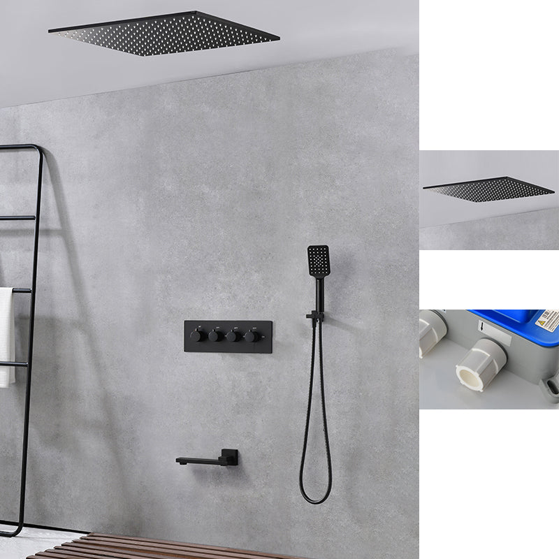 Modern Shower Trim Brass Slide Bar Included Adjustable Shower Head Shower Combo