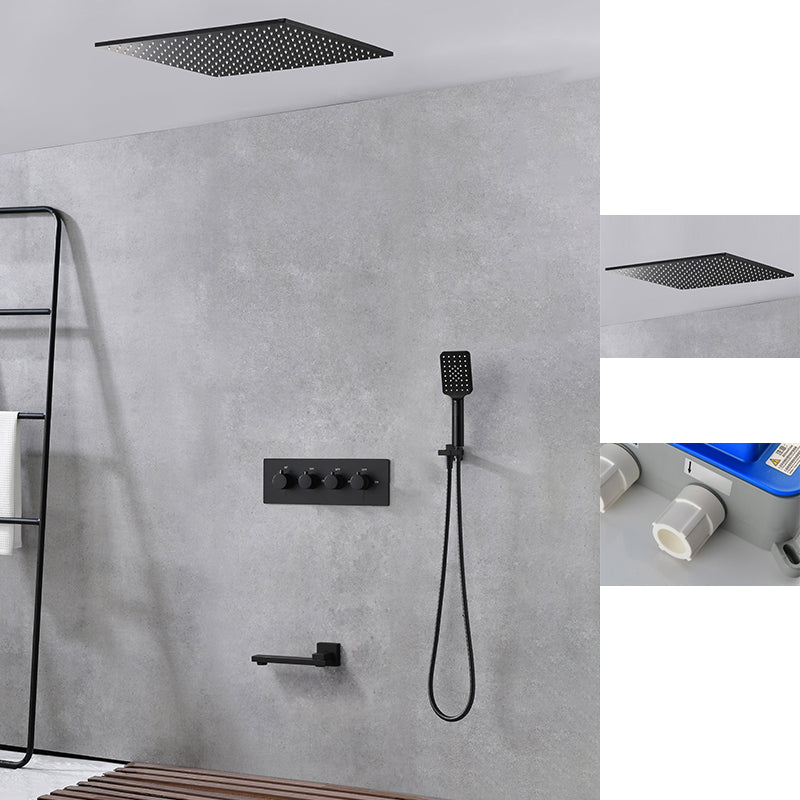 Modern Shower Trim Brass Slide Bar Included Adjustable Shower Head Shower Combo