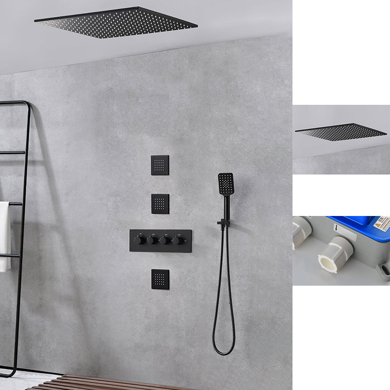 Modern Shower Trim Brass Slide Bar Included Adjustable Shower Head Shower Combo