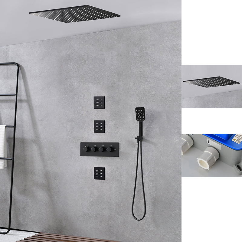 Modern Shower Trim Brass Slide Bar Included Adjustable Shower Head Shower Combo