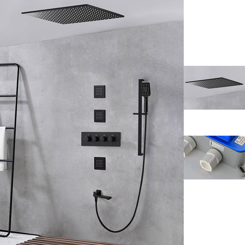 Modern Shower Trim Brass Slide Bar Included Adjustable Shower Head Shower Combo