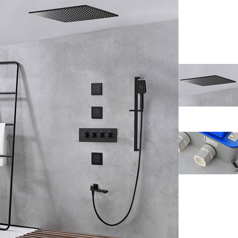 Modern Shower Trim Brass Slide Bar Included Adjustable Shower Head Shower Combo