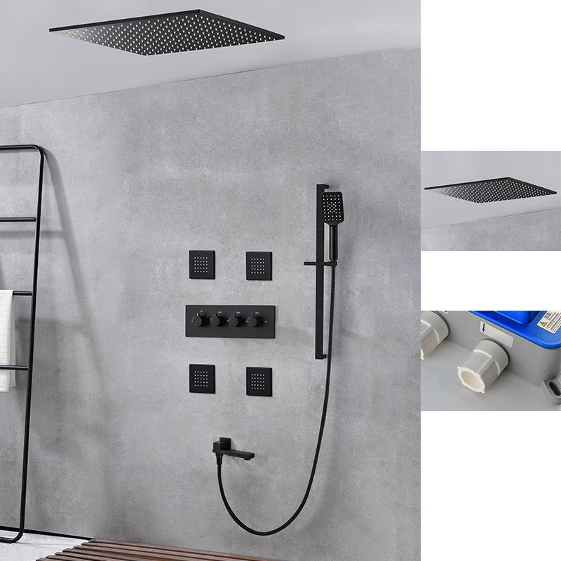 Modern Shower Trim Brass Slide Bar Included Adjustable Shower Head Shower Combo