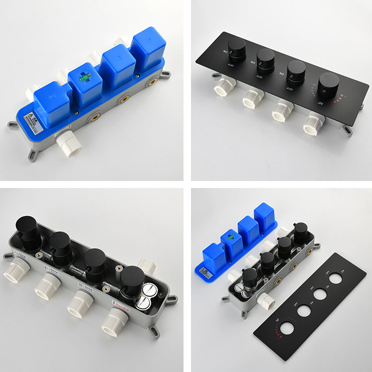 Modern Shower Trim Brass Slide Bar Included Adjustable Shower Head Shower Combo