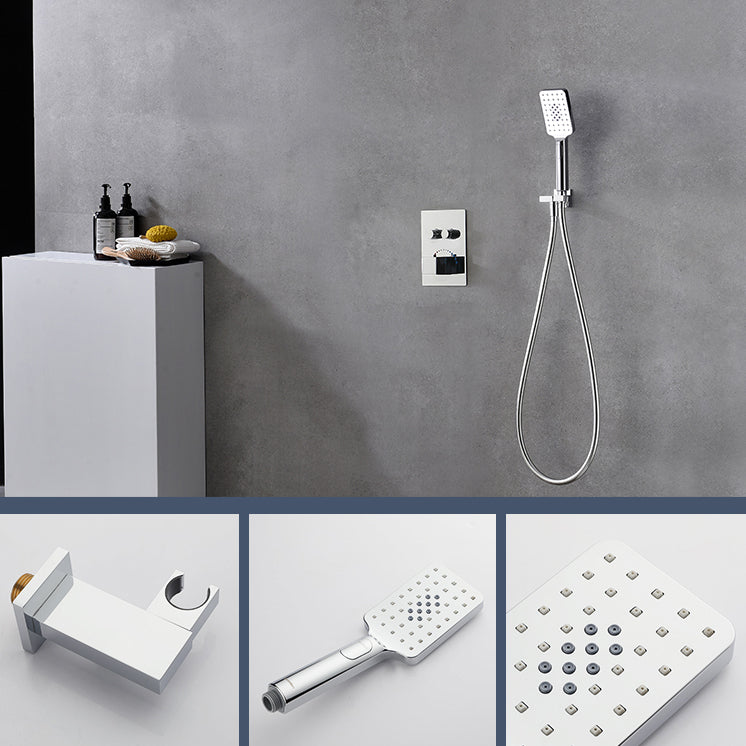 Modern Shower Trim Brass Slide Bar Included Adjustable Shower Head Shower Combo