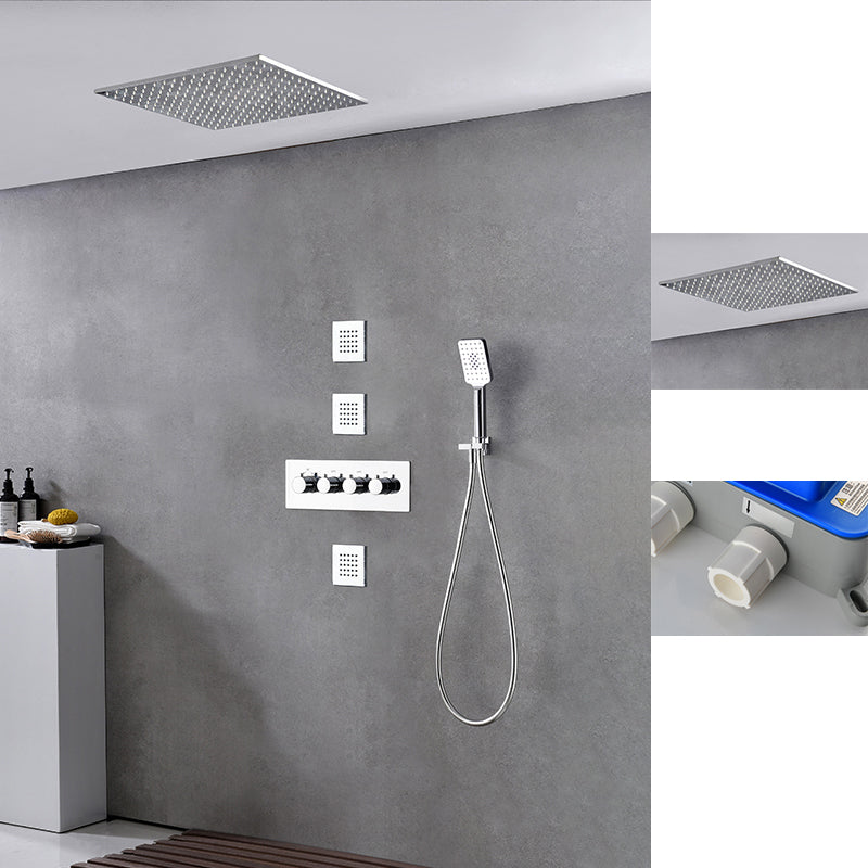 Modern Shower Trim Brass Slide Bar Included Adjustable Shower Head Shower Combo