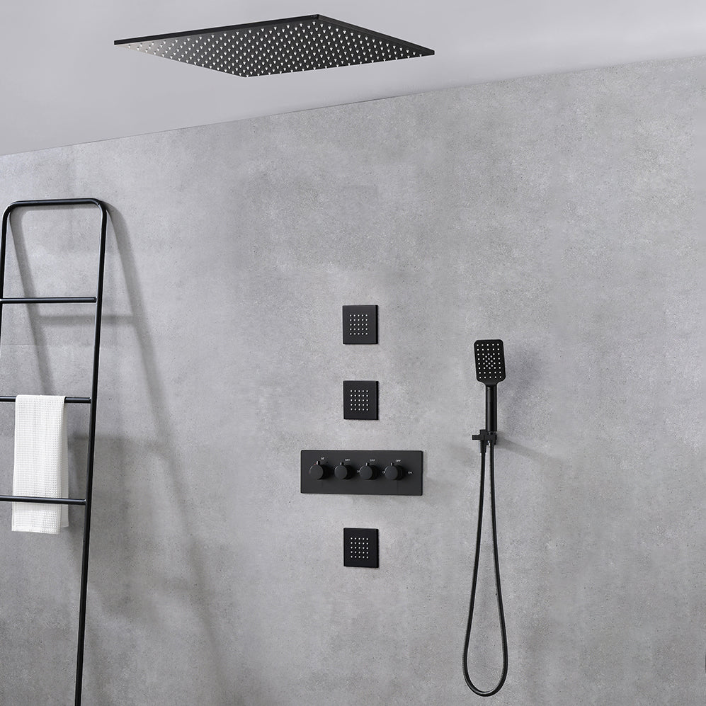 Modern Shower Trim Brass Slide Bar Included Adjustable Shower Head Shower Combo