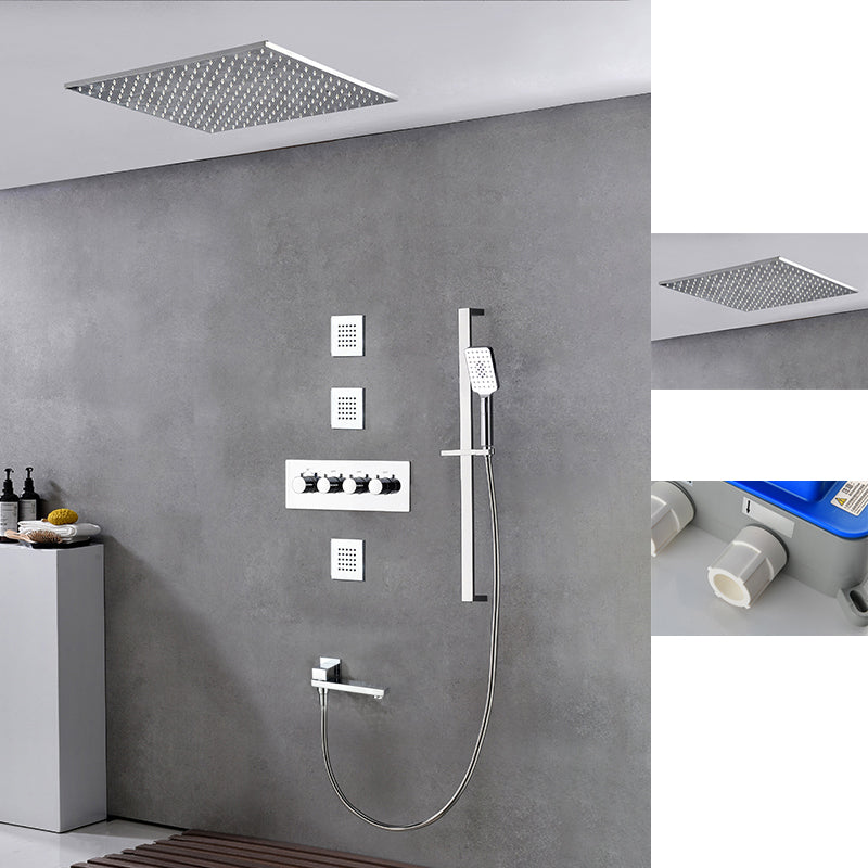 Modern Shower Trim Brass Slide Bar Included Adjustable Shower Head Shower Combo