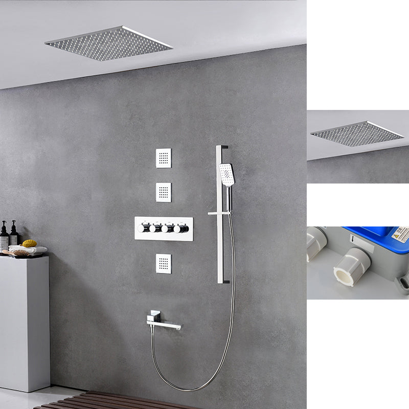 Modern Shower Trim Brass Slide Bar Included Adjustable Shower Head Shower Combo