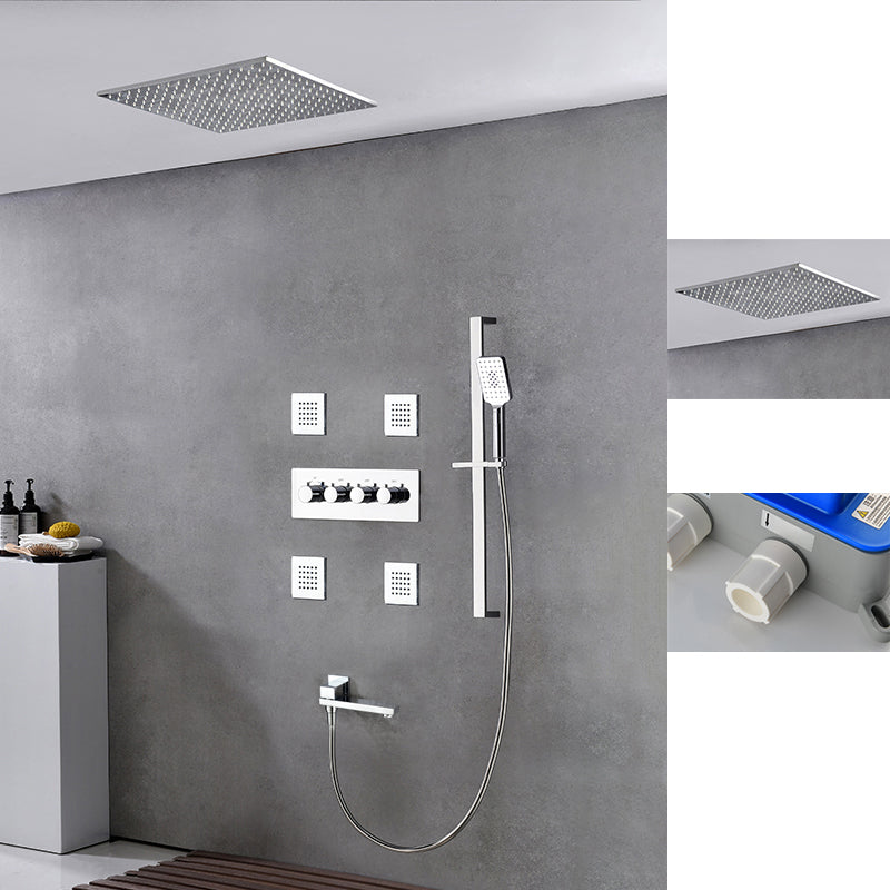 Modern Shower Trim Brass Slide Bar Included Adjustable Shower Head Shower Combo