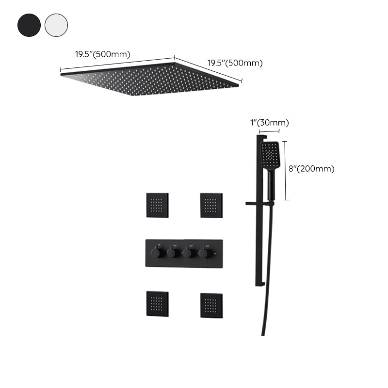 Modern Shower Trim Brass Slide Bar Included Adjustable Shower Head Shower Combo