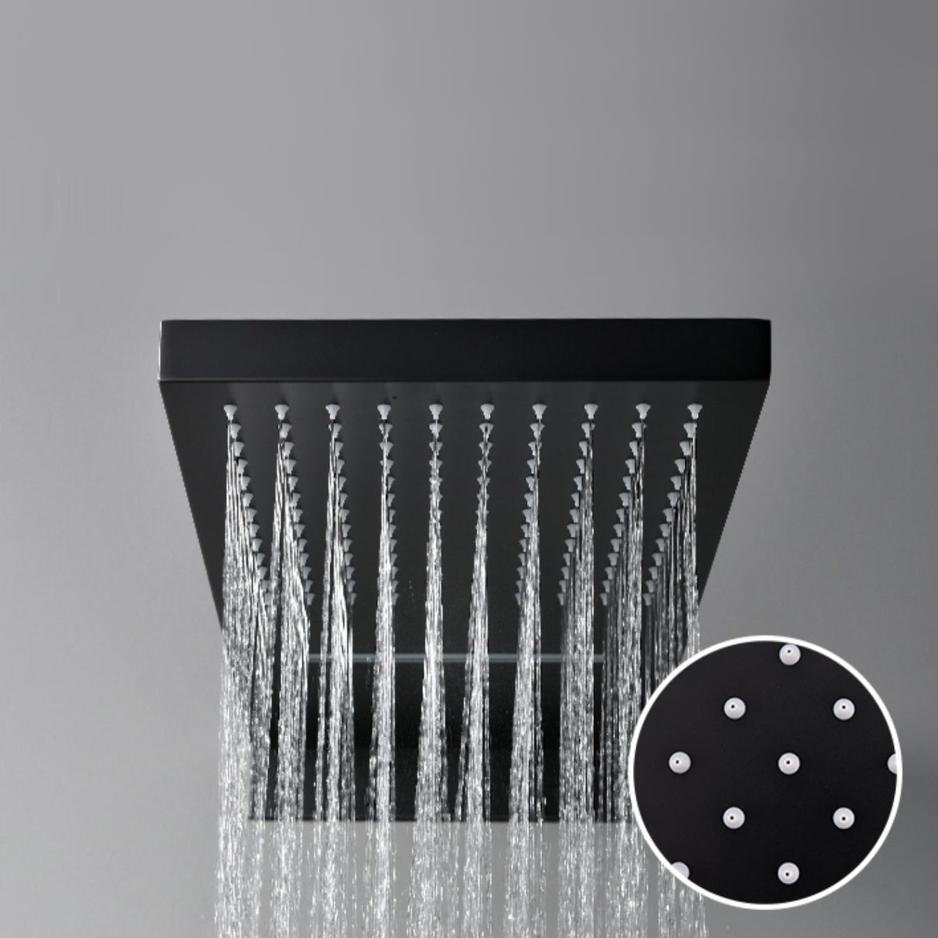 Modern Shower Set Brass Body Jets Adjustable Shower Head Wall Mounted Shower System