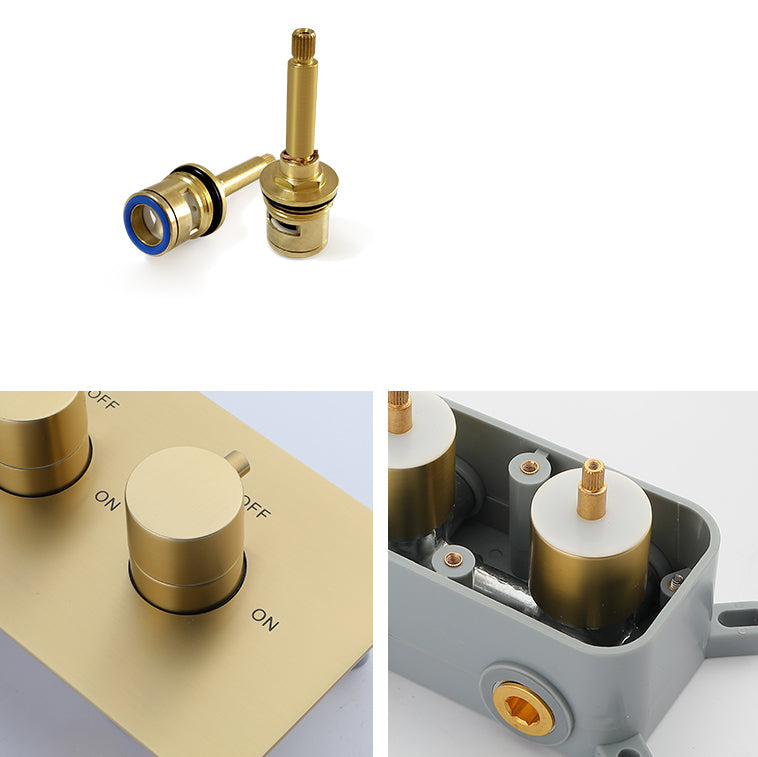 Modern Shower Set Brass Body Jets Adjustable Shower Head Wall Mounted Shower System