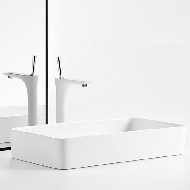 Modern Bathroom Sink Specialty Porcelain Shut-Off Valve Included Vessel Lavatory Sink