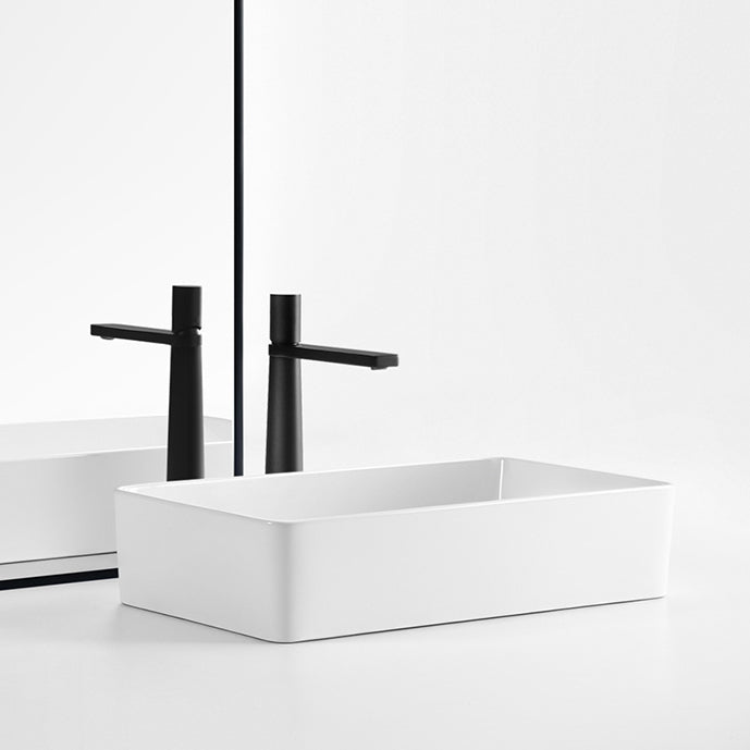 Modern Bathroom Sink Specialty Porcelain Shut-Off Valve Included Vessel Lavatory Sink