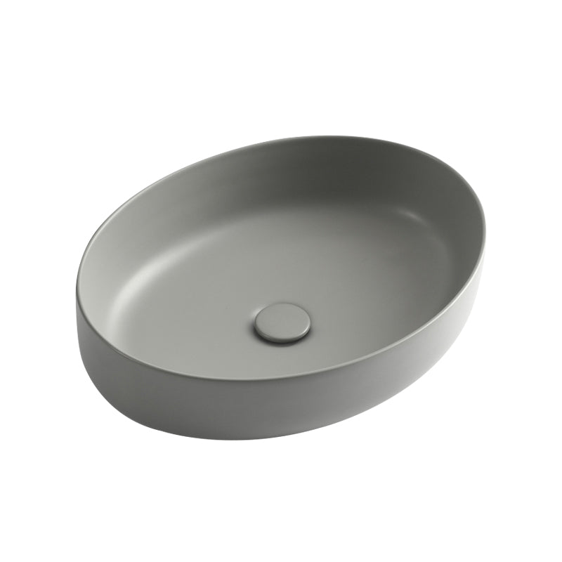 Modern Vessel Bathroom Sink Porcelain Specialty Shut-Off Valve Included Basin Sink