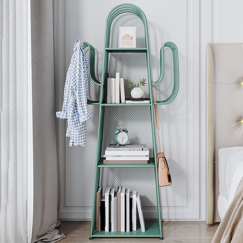 Scandinavian Antique Finish Shelf Bookcase Metal Etagere Bookshelf with Shelves