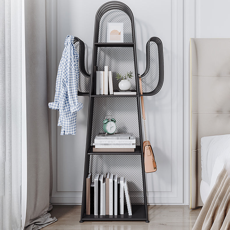 Scandinavian Antique Finish Shelf Bookcase Metal Etagere Bookshelf with Shelves