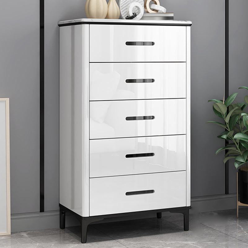 Contemporary Stone Storage Chest Bedroom White Chest with Black Legs