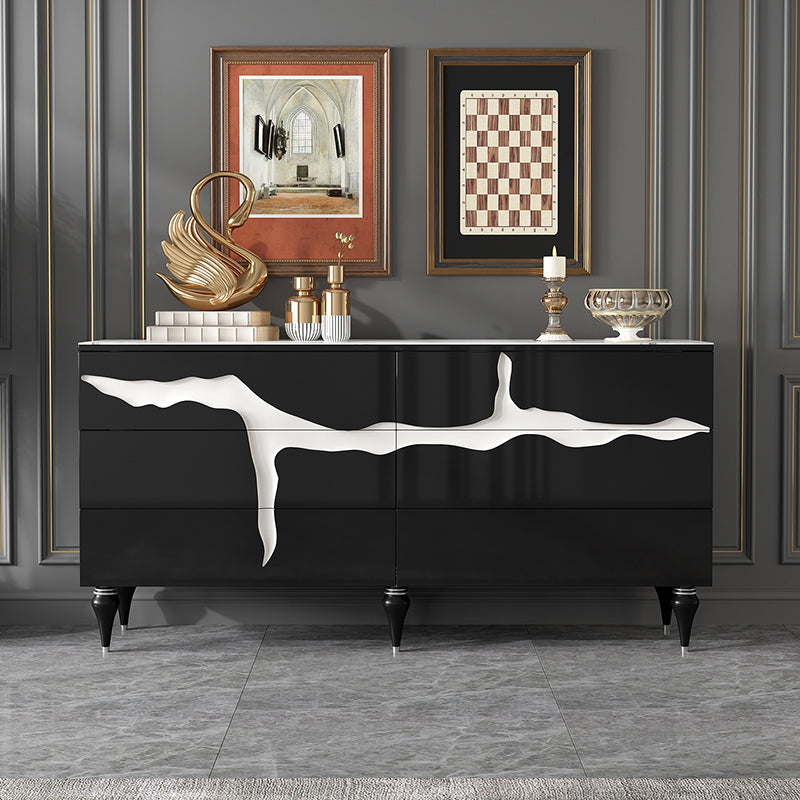 13.65-inch Width Modern Storage Chest Dresser Stone Storage Chest with 6 Drawers