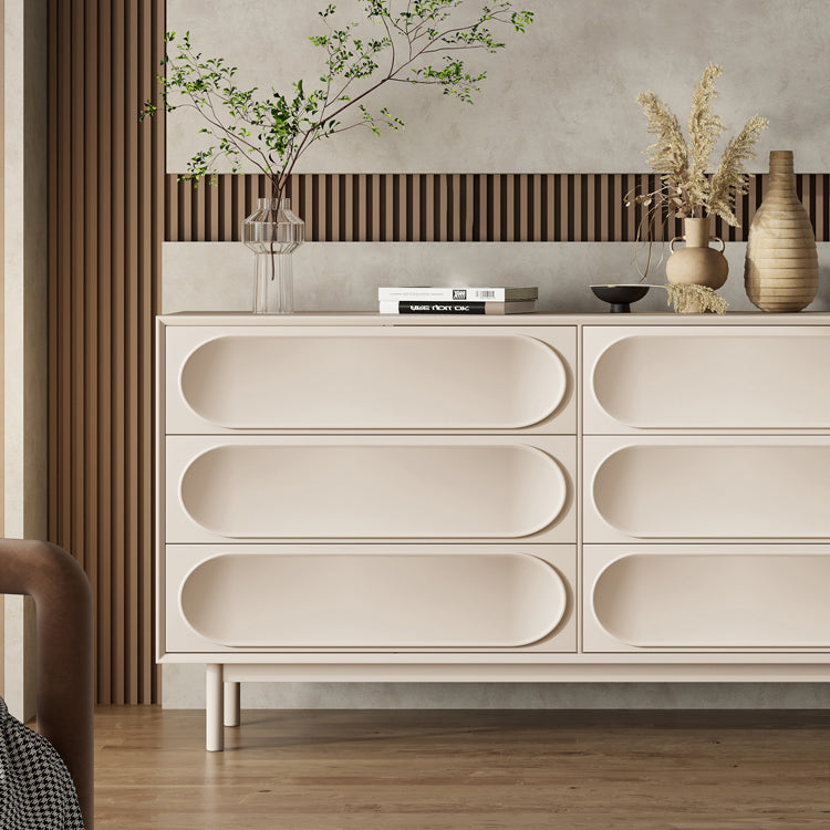 Ultra-Modern Double Dresser Birch Storage Chest Dresser for Bedroom