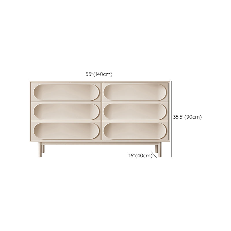 Ultra-Modern Double Dresser Birch Storage Chest Dresser for Bedroom