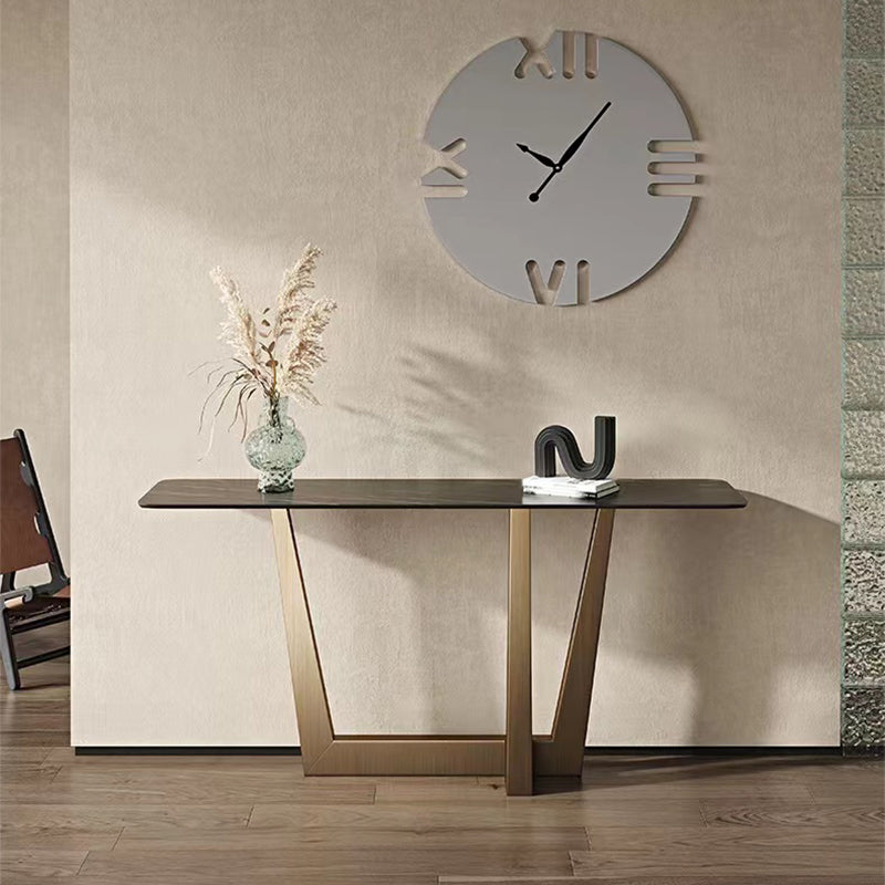 Modern 15.75" W Console Table Stone Rectangle Accent Table for Hall