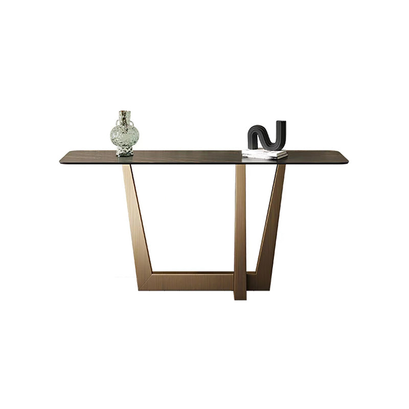Modern 15.75" W Console Table Stone Rectangle Accent Table for Hall