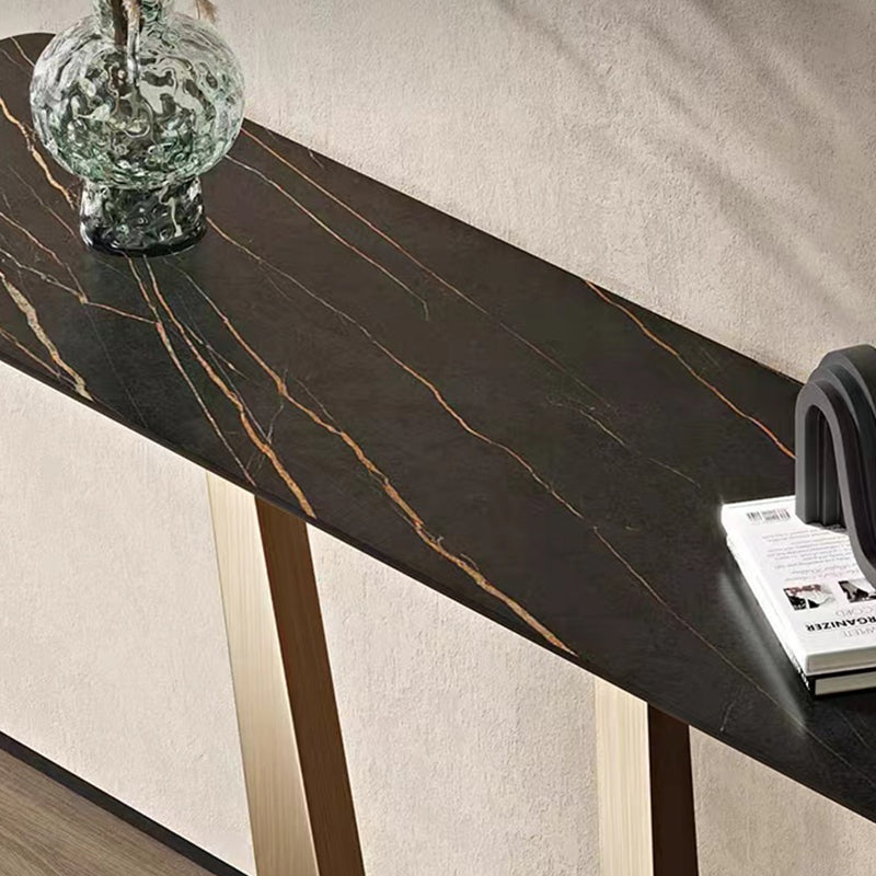 Modern 15.75" W Console Table Stone Rectangle Accent Table for Hall