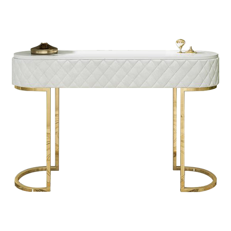 Glam Marble Console Table Golden Iron Console Sofa Table for Hall