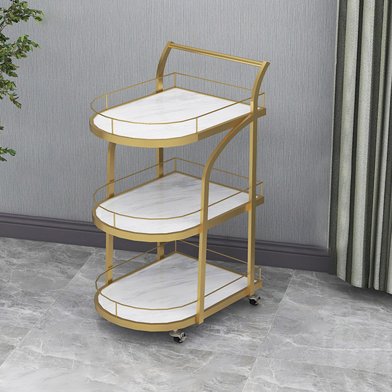 Open Storage Modern Prep Table Home Dining Rolling Prep Table
