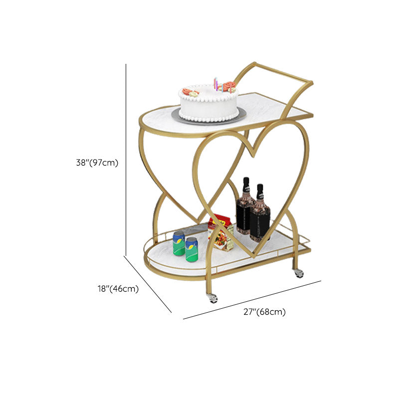 Open Storage Modern Prep Table Home Dining Rolling Prep Table